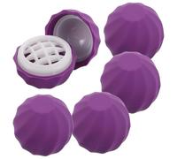 LALADEFIEE Lot de 5 Boîtes Sphériques pour Tubes de Gloss à Lèvres, Format Compact, Rechargeables, Couleur Violette, Rangement Portable pour Maquillage, Voyage et Soin des Lèvres