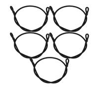 LALADEFIEE Lot de 5 Cordons Élastiques de Remplacement pour Trampoline Latex Haute Élasticité 5 MM X 70 CM Cordon à Boucle avec Anneau de Fixation pour Filet de Trampoline et Activités de