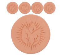 LALADEFIEE Lot de 5 Disques Humidificateurs en Argile de Feuille pour Cigares et Sucre, Contrôle Bidirectionnel de L'humidité, Adapté aux Caves à Cigares et Pots à Biscuits