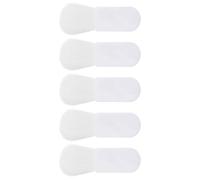 LALADEFIEE Lot de 5 Mini Pinceaux à Blush Souples Blancs, Pinceaux de Maquillage Visage Compacts et Portables, Poils Doux pour Application Uniforme, Outils Cosmétiques Multi-usages