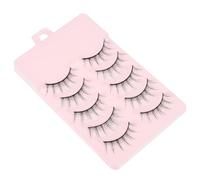 LALADEFIEE Lot de 5 Paires de Faux Cils Multicouches Réutilisables Cils Denses Épais et Volumineux en Fibres Ultra-Douces Effet Naturel pour Maquillage des Yeux Look Léger et Sophistiqué