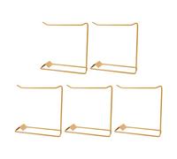 LALADEFIEE Lot de 5 Présentoirs pour Nuancier de Vernis à Ongles en Fer Doré Support Métallique Solide pour Salon de Manucure Étagère Compacte pour Échantillons de Gel et Nail Art