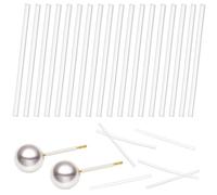 LALADEFIEE Lot de 50 Protège-Boucles d'Oreilles Transparents en Silicone Souple 2 CM Faciles à Installer pour Boucles d'Oreilles à Tige Usage Féminin et Jeune Fille