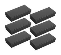 LALADEFIEE Lot de 6 Boîtes à Montres en Carton Noir Mousse, Coffrets Pratiques pour Protéger et Ranger Les Montres, Design Élégant, pour Voyage et Usage Professionnel
