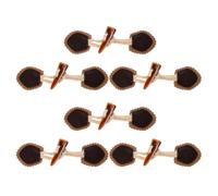 LALADEFIEE Lot de 6 Boutons à Bascule en Corne Attaches Cuir Pu pour Manteaux, Pulls et Cardigans - Boutons de Couture Rétro pour Vêtements Féminins et Masculins - Accessoires de Couture