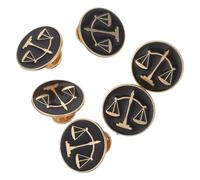 LALADEFIEE Lot de 6 Broches Balance en Métal pour Avocat et Juge Insignes de Revers Élégants pour Costume Accessoires Professionnels D’École de Droit pour Événements Officiels et Présents