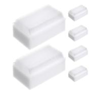 LALADEFIEE Lot de 6 Brosses Éponge de Bain Blanches pour Bébé et Garçon et Filles, Double Face en Éponge et Pp, Brosse Sensorielle Douce pour Mains, pour Maternelles et Éducation Précoce