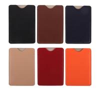 LALADEFIEE Lot de 6 étuis de Voyage Anti-RFID en Similicuir, Protection Contre Le vol d'identité, Porte-Cartes de crédit sécurisés pour Femmes et Hommes, Format Portefeuille 9 x 6,3 cm