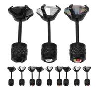 LALADEFIEE Lot de 6 Paires de Puces D’Oreilles Unisexes en Acier Titane Hypoallergéniques Zircon Cubique Noir Blanc et Multicolore Petites Boucles D’Oreilles Discrètes pour Usage Quotidien