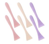 LALADEFIEE Lot de 6 Pinceaux Applicateurs en Silicone Souple pour Masque Visage Spatules Fines 3 Couleurs Outil Soin Peau Sensible Compatible Masques Argile et Crèmes