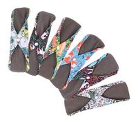 LALADEFIEE Lot de 6 Serviettes Hygiéniques Lavables et Réutilisables en Charbon de Bambou Tailles Variées Confortables et Écologiques Accessoires Essentiels pour Femmes Pendant les Règles