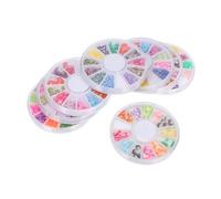 LALADEFIEE Lot De 8 Boîtes Patchs En Pâte Polymère Diy 12 Tranches Fruitées Colorées Décorations D'ongles Artisanales Usage Professionnel Et Domestique