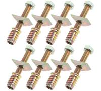 LALADEFIEE Lot de 8 Sets de Sets de Ensembles de Boulons en Fer pour Cadre de Lit, Fixation Facile, Compatible Plupart des Têtes et Pieds de Lit, Pièces de Rechange Robustes