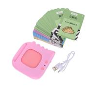 LALADEFIEE Machine Éducative Audio avec Cartes Flash Bilingues Éveil Cognitif pour Garçon Fille Âge Préscolaire Dispositif Apprentissage Précoce Anglais et Chinois Cartes Interactives Rose