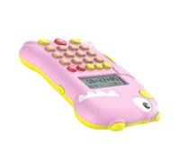 LALADEFIEE Machine Éducative Calculatrice Dinosaure pour Garçon et Filles, Petite Taille, Couleur Rose, Apprentissage Préscolaire Intelligent, Jeu Mathématique Éducatif pour Écoliers,