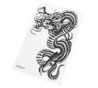 LALADEFIEE Manchon de Bras Tatouage Temporaire Dragon Noir Étanche en Papier Transfert pour Hommes et Femmes, pour Fête et Club