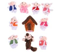 LALADEFIEE Marionnettes à Doigts Peluche Douce Histoire de Loup et Sept Agneaux pour Garçon Fille Filles Garçons Interaction Maison École