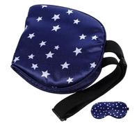 LALADEFIEE Masque de Sommeil Multifonction en Tissu Imitant Soie, Cache-yeux Occultant Bleu Marine, Léger et Profilé, Voyage et Détente, Masque Délicat pour Adolescents et Femmes