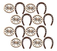 LALADEFIEE Mini Décoration de Table Western en Bois et Fer avec Roue de Chariot pour Soirée Western ou Usage Intérieur