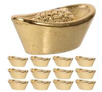 LALADEFIEE Mini Ornements Lingots Dorés pour Maison de Poupée 20 Pièces en Papier Miniature, Accessoires Décoratifs de Scène, Décor Chance et Richesse pour DIY et Jeux D'imitation