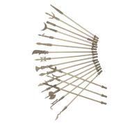 LALADEFIEE Miniatures 18 Pièces D'armes Chinoises en Alliage de Zinc, Éducatif pour Garçon et Filles, Ornements Décoratifs Miniatures Robustes pour Collection et Décoration Intérieure