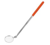 LALADEFIEE Miroir Inspection Télescopique Rond Pivotant Orange Outil Léger pour Inspection Automobile et Réparation Sous-voiture Manche Ergonomique Antidérapant