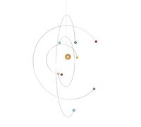 LALADEFIEE Mobile Suspendu Dynamique en Métal Structure Atomique, Design Moderne Nordique, Décor Scientifique pour Études et Projets en tmosphère Fraîche et Naturelle