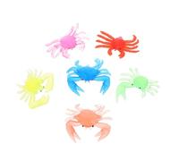 LALADEFIEE Modèle De Crabe Jouet d'animaux Marins Garçon Et Filles 12 Pièces TPR Souple Coloré Mixte Éducatif Aquarium Décoratif