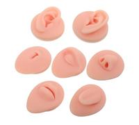 LALADEFIEE Modèle Réaliste de Parties du Corps en Silicone Beige pour Pratique de Piercing Bouche, Oreille et Nombril, Simulation Élastique pour Démonstration et Affichage de Bijoux