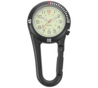 LALADEFIEE Montre à Mousqueton à Cadran Fluorescent Noir, Alliage Léger | Clip à Ressort Sécurisé, Lecture sans Utilisation des Mains, pour Techniciens et Ouvriers, Usage en Extérieur