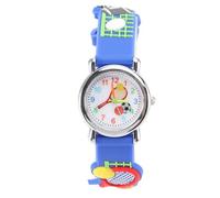 LALADEFIEE Montre Garçon et Filles 3D Raquette de Tennis Bleu Bracelet Plastique Solide Sport Garçons Filles Usage Extérieur