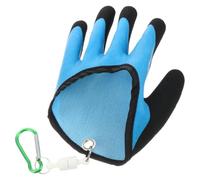 LALADEFIEE Moufles Antidérapants pour Tuer Les Poissons, Moufles de Pêche Anti-Coupure, PU et Plastique, Imperméables, Anti-piqûre, à Dégagement Rapide, Accessoires de Couleur Aléatoire