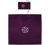 LALADEFIEE Nappe de Jeu de Tarot en Tissu Pourpre Impression Claire et Texture Souple, Accessoire pour Parties de Tarot et Rituels Divinatoires 50x50 Cm