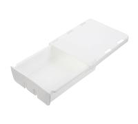 LALADEFIEE Organisateur Tiroir Bureau Sous Table Adhésif sans Perçage Boîte Rangement Plastique Blanc pour Papeterie Cosmétiques et Accessoires Pratique et Discret pour Bureau et Étude