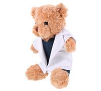 LALADEFIEE Ours Peluche Médecin Doudou Doux et Confortable Coussin Multifonction Cadeau Créatif pour Étudiants Médecine et Collectionneurs
