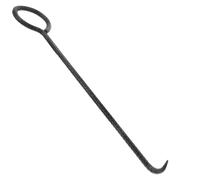 LALADEFIEE Outil de Levage Manuel pour Plaque D'égout en Barre D'acier Déformé Noir, Crochet Robuste pour Ouverture de Regards et Traction de Charges Lourdes