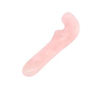 LALADEFIEE Outil de Massage Jade Naturel pour Visage et Corps Planche de Gua Sha Pierre de Quartz Rose Massage Doux et Relaxant Cadeau Santé pour Famille et Amis