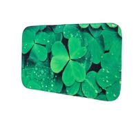 LALADEFIEE Paillasson Trèfle Antidérapant Absorbant en Polyester, 79x49 CM | Motif Saint Patrick, Couleurs Vives et Image Nette, pour Seuils et Sols Durs à Maison
