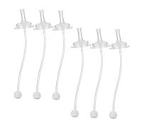 LALADEFIEE Pailles De Rechange Pour Biberons 6 Pièces Réutilisables Petites Anti-fuites Lavables Au Lave-vaisselle En Silicone Pour Enfants Tout-petits Et Bébés