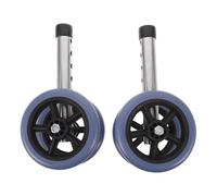 LALADEFIEE Paire de Roues Remplaçables pour Déambulateur Léger en Acier Inoxydable et Caoutchouc, Hauteur Réglable, Silencieuses, pour Maisons Calmes et Bibliothèques