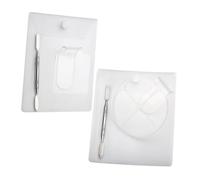 LALADEFIEE Palettes de Manucure Acryliques Annulaire et Carrée 2 Kits Portables pour Mélange de Vernis à Ongles et Maquillage Artistique Professionnel Usage Personnel et Salon