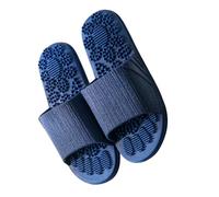 LALADEFIEE Pantoufles de Massage Antidérapantes en PVC Bleu Foncé Taille 42-43 Pantoufles D’Intérieur Légères pour Bain et Hôtel Sandales Confortables pour Relaxation Plantaire