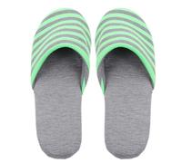 LALADEFIEE Pantoufles Pliables Légères pour Femme Couleur Verte en Coton Respirant Antidérapantes pour Voyage Hôtel et Usage Confortables et Faciles à Transporter