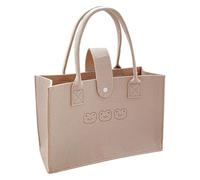 LALADEFIEE Paquet à Main Multifonction en Feutre Kaki Pliable et Confortable, Grand Paquet de Courses Écologique pour Camping et Marché Fermier Grosse Capacité