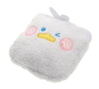 LALADEFIEE Paquet à Serviettes Hygiéniques en Peluche Blanche Fermeture Éclair, Trousse de Rangement Mignonne et Créative pour Clés et Téléphones