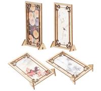 LALADEFIEE Paravent Miniature Décoratif en Matériau Stable 4 Pièces Modèle d'Écran de Bureau Vintage Accessoire pour Maison Miniature et Décoration Photo pour Maison de Poupée et Loisirs