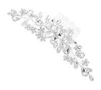 LALADEFIEE Peigne à Cheveux de Mariée avec Strass et Fleurs Pinces Latérales pour Coiffure Mariage Accessoires Cheveux Demoiselles Honneur