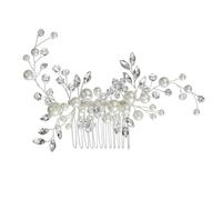 LALADEFIEE Peigne à Cheveux de Mariée en Alliage Argenté, Accessoire Délicat et Charmant pour Cérémonie, Beauté Distinctive et Éclatante Soleil, pour Mariées