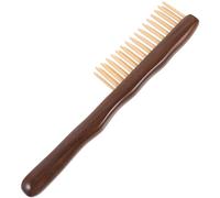 LALADEFIEE Peigne Bois Naturel Double Rangée Dents Peigne de Massage Antistatique Portable pour Cheveux Bouclés Soin Doux Chevelu Outil Coiffure Pratique pour Femmes et Filles