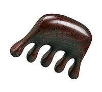 LALADEFIEE Peigne De Massage En Bois De Santal à 5 Dents Larges, Soin Du Cuir Chevelu Profond, Soulagement Des Tensions, Outil De Grattage Pour Relaxation Et Stimulation, Usage Bien-être Quotidien